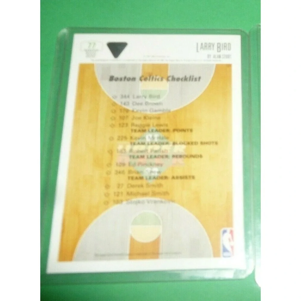 1991 Upper‎ Deck Larry Bird Boston Celtics Checklist #77 Collector's Choice Card